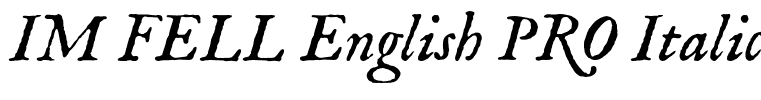 IM FELL English PRO Italic