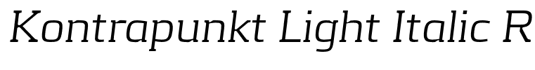 Kontrapunkt Light Italic Regular