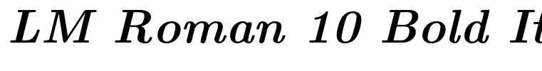 LM Roman 10 Bold Italic