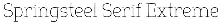 Springsteel Serif Extreme Regular
