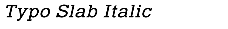 Typo Slab Italic