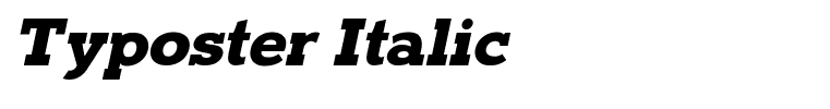 Typoster Italic
