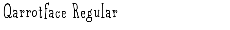 Qarrotface Regular