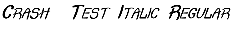 Crash  Test Italic Regular