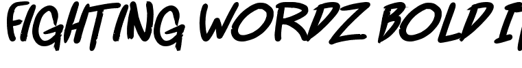 Fighting wordz Bold Italic