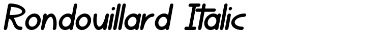 Rondouillard Italic