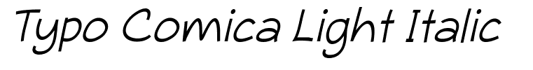 Typo Comica Light Italic