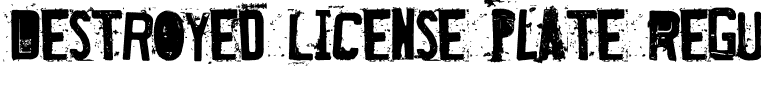 Destroyed License Plate Regular