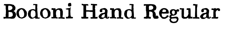 Bodoni Hand Regular
