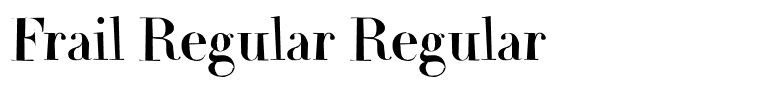Frail Regular Regular