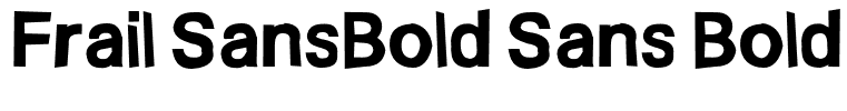 Frail SansBold Sans Bold