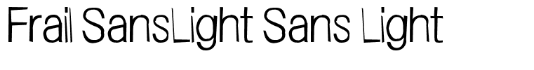 Frail SansLight Sans Light