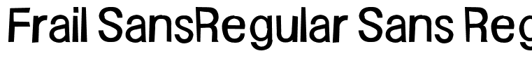 Frail SansRegular Sans Regular