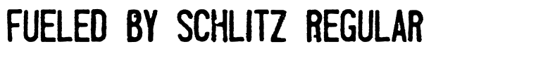 Fueled by Schlitz Regular