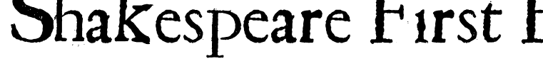 Shakespeare First Folio Font Regular