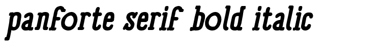 panforte serif bold italic