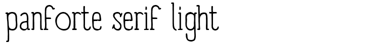 panforte serif light