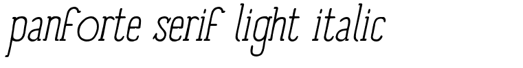 panforte serif light italic