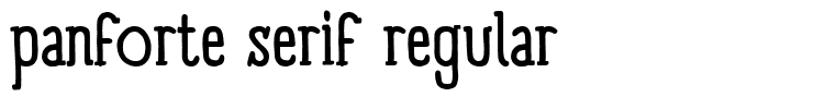 panforte serif regular