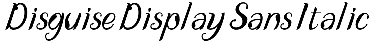 Disguise Display Sans Italic