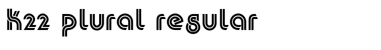 K22 Plural Regular