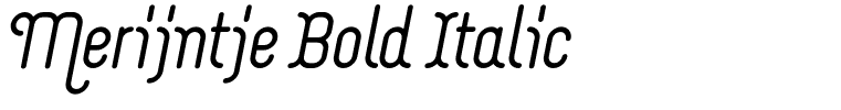 Merijntje Bold Italic
