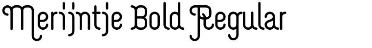 Merijntje Bold Regular
