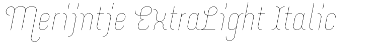 Merijntje ExtraLight Italic