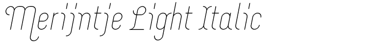 Merijntje Light Italic