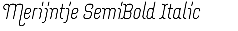 Merijntje SemiBold Italic