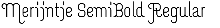 Merijntje SemiBold Regular