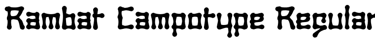 Rambat Campotype Regular