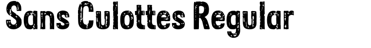 Sans Culottes Regular