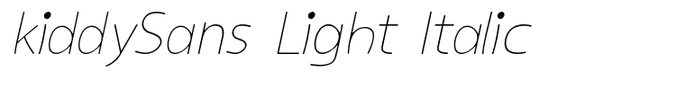 kiddySans Light Italic