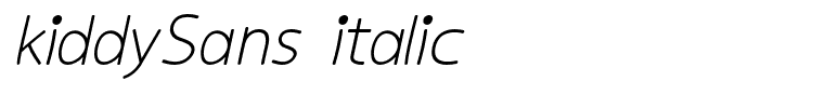 kiddySans italic
