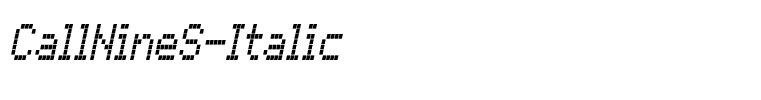 CallNineS-Italic
