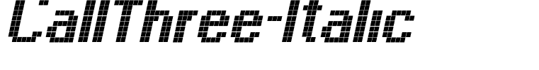 CallThree-Italic
