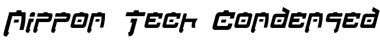 Nippon Tech Condensed Bold Italic