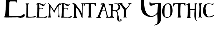 Elementary Gothic Scaled  Regular
