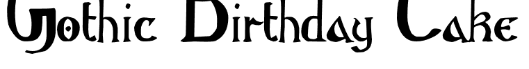 Gothic Birthday Cake Regular