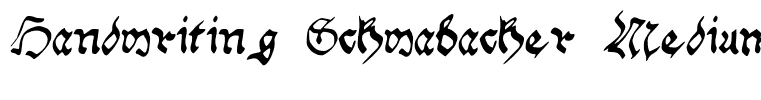 Handwriting Schwabacher Medium