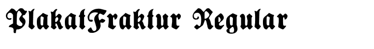 PlakatFraktur Regular
