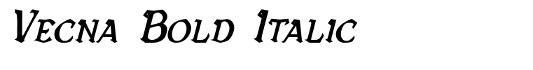 Vecna Bold Italic