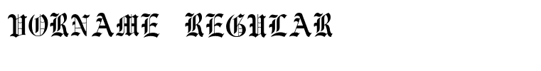 Vorname Regular