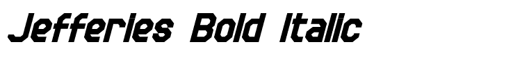 Jefferies Bold Italic