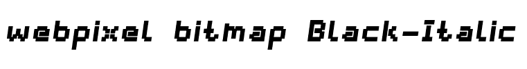 webpixel bitmap Black-Italic