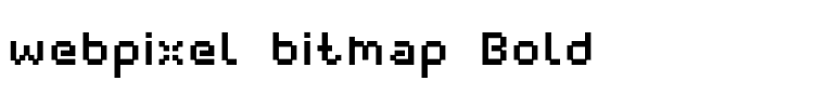 webpixel bitmap Bold