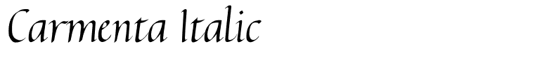 Carmenta Italic