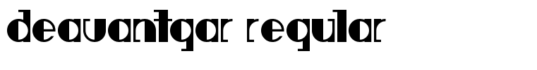 Deavantgar Regular