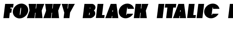 Foxxy Black Italic Black Italic